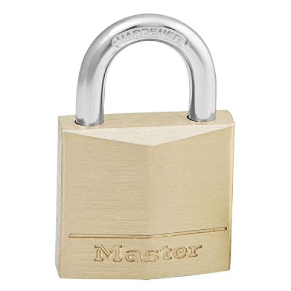 Master Lock 130EURD Key Padlock with Brass Body, Gold, 4,9 x 3 x 1,2 cm